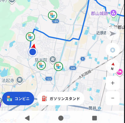 コンビニ・ガソリンスタンドのピン表示